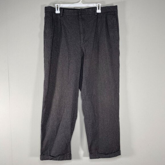 Vintage Nautica Rigger Pleated Chino Pants Men's 38 x 30 Gray MISSING BUTTON VTG - Picture 1 of 14